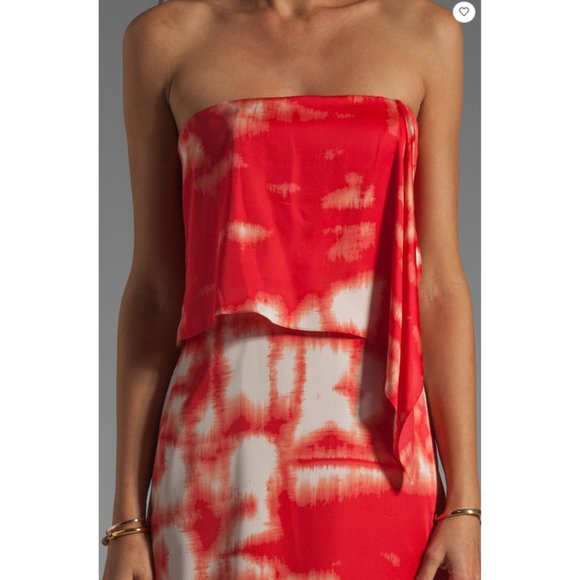 NWOT BCBG Maxazria Daniella Maxi Dress Strapless Size 12 Tie Dye Summer - Picture 6 of 11